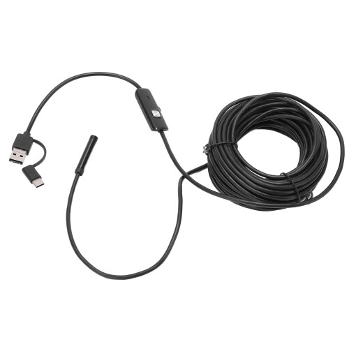 Flexible Cable Snake Inspection Camera USB HD Industrial Endoscope Camera with Adjustable LED Lights Full Screen Software Versatile Use for 2
