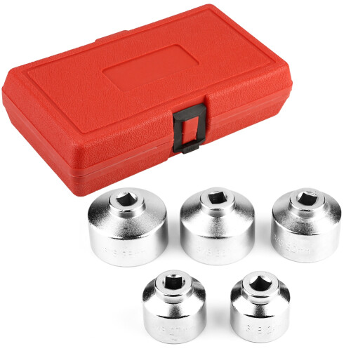 Steel Oil Filter Socket Kit 5pcs 24-38