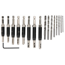 Self-Centering Aluminum Alloy Hinge Drill Bits 5/64in-1/4in Set