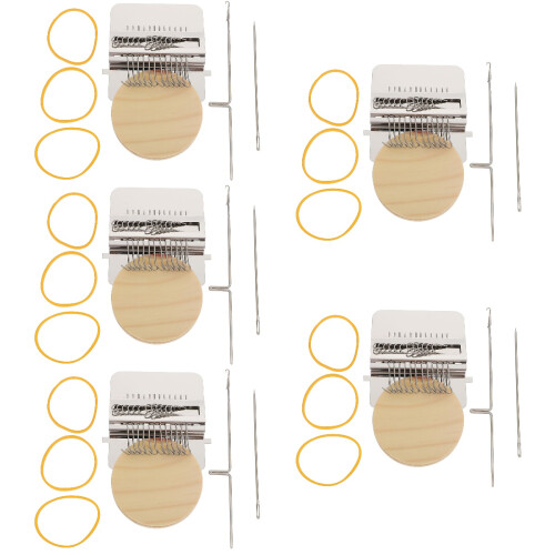 5Sets Durable Wooden DIY Looms Multi-Purpose Weaving Tools for Clothes 2