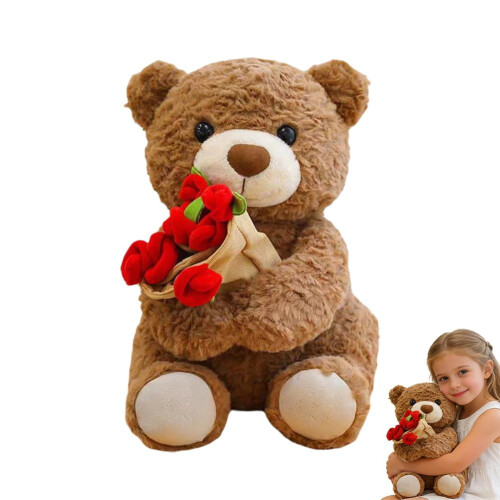 Valentine's Day Rose Bear Plush Toy for Couples