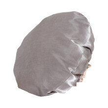 Duschhaube, Badehaube, elastische, doppellagige, weiche, verstellbare Haarhaube für langes, dickes Haar, Haarschutz für Salon und Spa, Damen, Grau