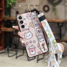 Telefoncover kompatibelt med Samsung Galaxy A36 5G/SM-A366B – Stødsikkert, smudsafvisende, armbånds- og ringholder, blødt silikonecover