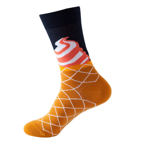 Willtoo Women's Mid Tube Socks Cartoon Pattern 1 Pair
