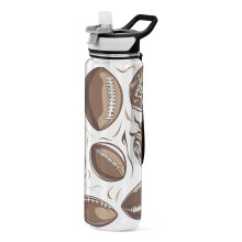 32-Unzen-Sport-Trinkflasche aus transparentem Material mit Strohhalm für Kinder und Erwachsene, geeignet für Outdoor-Aktivitäten, Schule,