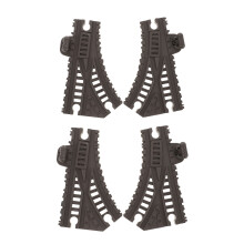 4Pcs Plastic Train Track Switches Black Replacement Expansion for Kids