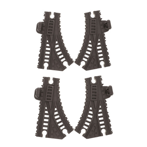 4Pcs Plastic Train Track Switches Black Replacement Expansion for Kids