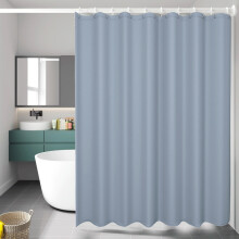 Cortina de ducha impermeable de color liso, resistente al moho, cortina de baño de EVA sin necesidad de taladrar, calidad hotelera, fácil de cuidar.