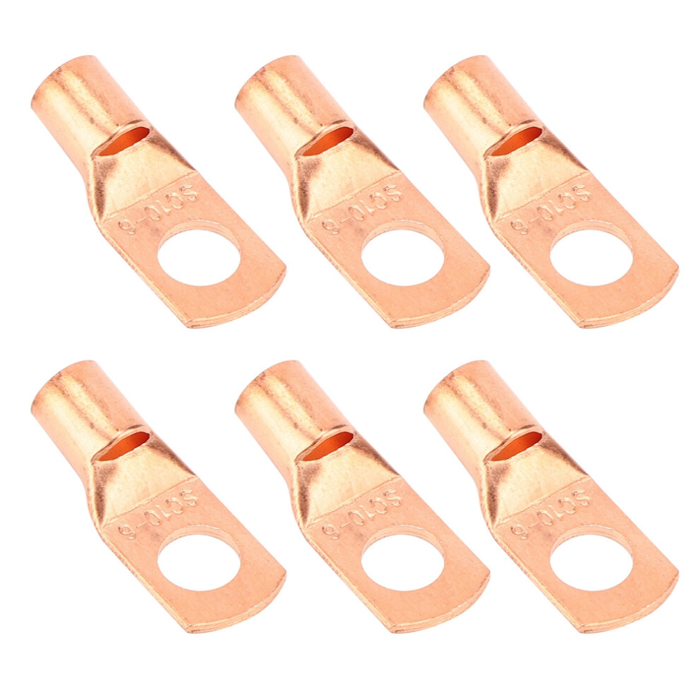 50Pcs Red Copper Ring Lug Terminals Sc10-6 For Automotive & Electrical Use 4681392338078