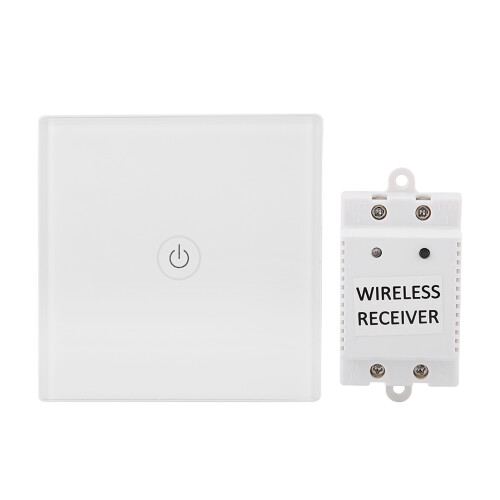 Interruttore touch intelligente WiFi con funzione timer remoto RF e supporto per comandi vocali. Compatibile con Alexa e Google Assistant. 1