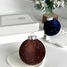 1 Samt-Weihnachtskugel, 6 cm (2,36 Zoll), bruchsichere Satin-Dekoration für Baum, Zuhause, Party – passend zur Weihnachtsdekoration