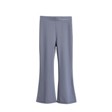 Flare leggings til jenter, slengende yogabukser, bootcut leggings, komfortable treningsbukser, blå, 9-10 år