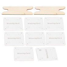 Handmade Paper Loom & Weaving Cards Craft Kit with Shuttle & Cloth Bag for DIY
