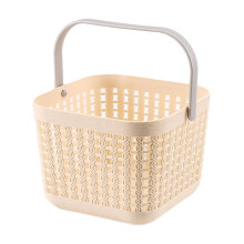 Cestino portaoggetti da doccia in plastica di grandi dimensioni con manico rinforzato – Organizer resistente e portatile per dormitorio, bagno,