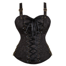 Sexy Vintage-Korsett im Renaissance-Stil der 1920er Jahre mit Schnürung, Stäbchen und Spitzenbesatz