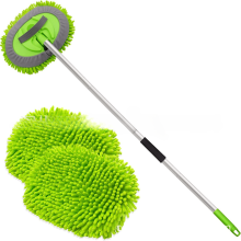 Kit de limpeza com escova e esfregão para lavagem de carros (novo modelo 2024) com cabo longo, ideal para lavar, detalhar e limpar carros,