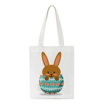 Cestini pasquali a forma di coniglietto per bambini, in tela di cotone personalizzabili con coniglietto per caramelle, Home Savings!
