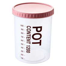 Latas transparentes para armazenamento de alimentos, lanches e grãos, com vedação hermética.