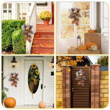 Ghirlanda artificiale autunnale a forma di goccia - Fiori pendenti autunnali per la porta d'ingresso - Decorazione per il Ringraziamento, Halloween e