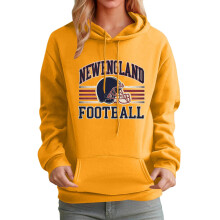 Sudadera con capucha de estilo vintage desgastada de New England Football para mujer – Sudadera retro para el día del partido