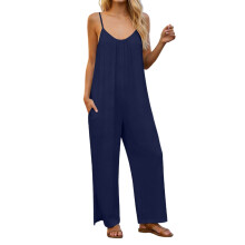 Women's Casual Summer Sleeveless Boho Romper with Pocket