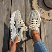Willtoo Dame Tennissko til Vandring, Slip-On Knit Mesh Løbesko, Damesko2026Nye Sneakers Åndbare Grå