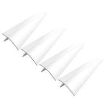 4 tiras de sellado para huecos de estufa, separadores entre encimera y encimera, resistentes al calor, color blanco.