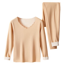 asdoklhq Thermisch ondergoed voor dames, casual effen trui met ronde hals, hoge elasticiteit, warmhoudend, ondergoedsets, kaki M