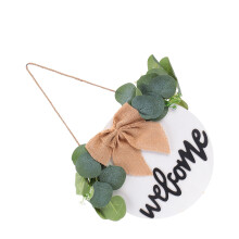 Rustikales hölzernes Türschild für draußen, Willkommensschild zum Hängen, 25x25cm