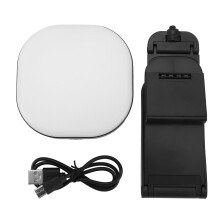 Modalità luce per selfie con luminosità regolabile, lampada LED portatile ricaricabile con clip universale per smartphone e tablet, perfetta per le