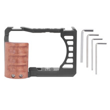 Accesorii de filmare video pentru Sony Alpha ZV-E10, găuri multiple pentru șuruburi, cadru universal din aliaj de aluminiu, sistem Arca Swiss, cu