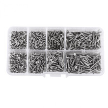 Kits de fixation en acier inoxydable, assortiment de vis autotaraudeuses pour réparations rapides, vis à bois résistantes à la corrosion avec