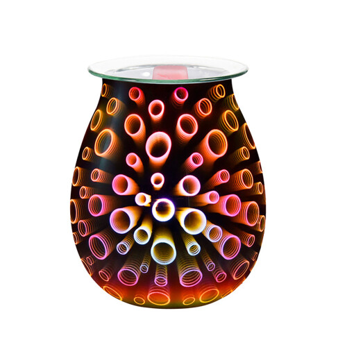 PTC Heating Wax Melter, 3D Glass Aromatherapy Lamp With Adjustable Light For Personalized Relaxation