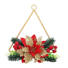 Ornamente florale elegante, design unic, flori artificiale Poinsettia de calitate superioară, flori de Crăciun cu sclipici, aranjamente florale de