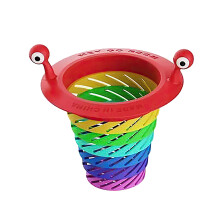 Stilvoller Spülbecken-Siebeinsatz, zusammenklappbarer Edelstahl-Spülbecken-Siebeinsatz mit einzigartigem Regenbogen-Design für Küche und Bad,
