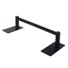 Barra de toalha adesiva para banheiro, aço inoxidável preto fosco, para fixação na parede, sem necessidade de furar ou usar (SUS304)