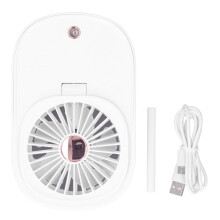 Ventilador multifuncional portátil, recarregável via USB para maior praticidade, luz ambiente que cria uma atmosfera aconchegante, difusão