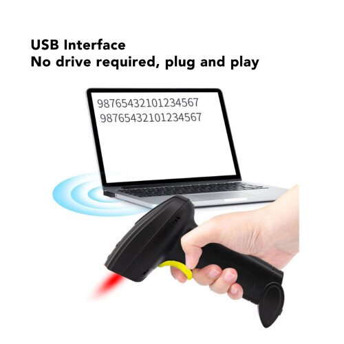 Wired 1D Barcode Scanner Handheld Gun for Store Supermarket Warehouse 2