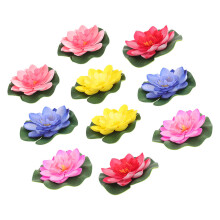 10Pièces Lotus Flottant Artificiel En Eva Décor D'aquarium
