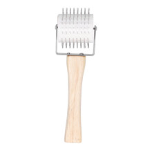 Wooden Handle Roller, Pizza Wheel Tool For Artisanal Baking, Stainless Steel Dough Docker For Farms And Beekeeping Workshops