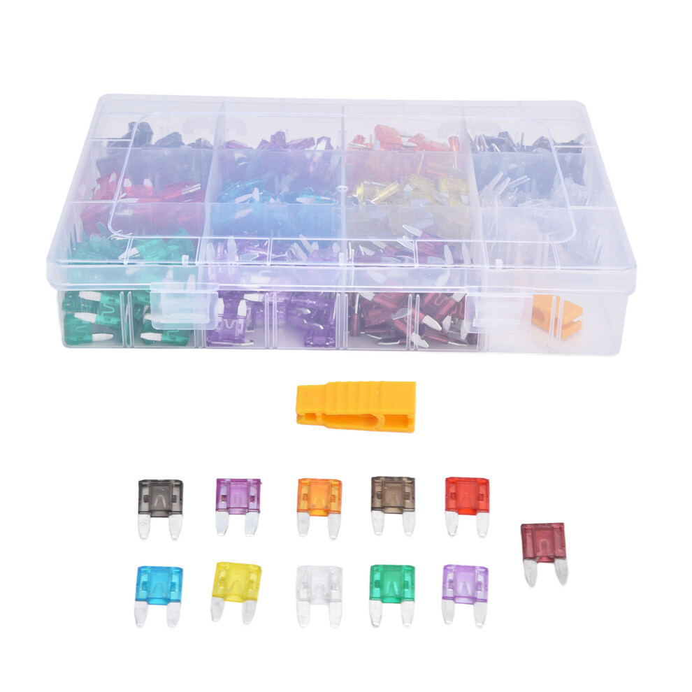 528pcs Mini Blade Fuses 2A to 40A