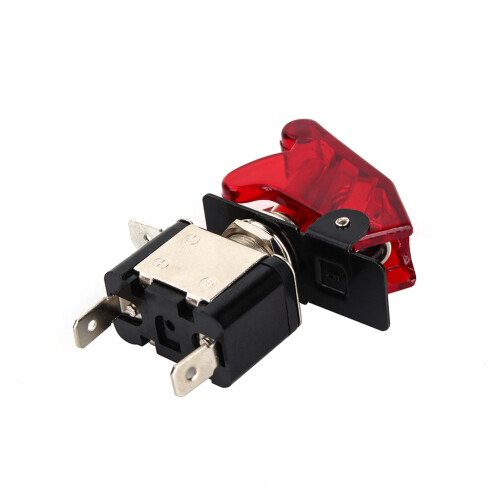 Διακόπτης εναλλαγής SPST ON Off LED 12V20A Rocker με κάλυμμα ασφαλείας αεροσκάφους Κόκκινο LED 2