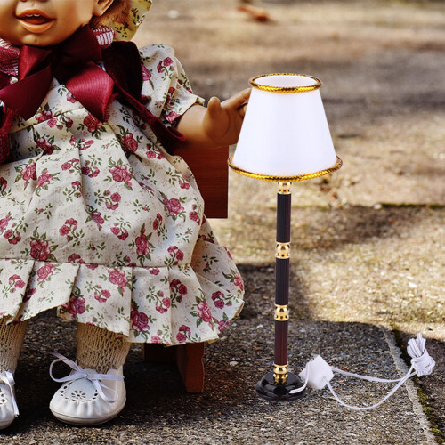 1:12 Miniature Metal Floor Lamp Model