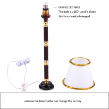 Small Metal Floor Lamp for Dollhouse 1:12 Scale Delicate Wire Model Accessory