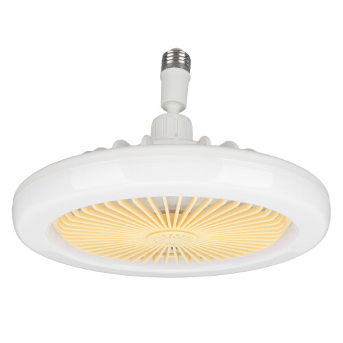 Quiet Operation Socket Fan Light With Remote Control, Bladeless Ceiling Fan With Dimmable LED Lighting For Bedroom And Study Room, Memory Socket Fan 1