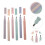 12Pcs Multi Color Marker Pens Soft-Tip Highlighters for Study and Work 9