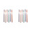 12Pcs Multi Color Marker Pens Soft-Tip Highlighters for Study and Work 10