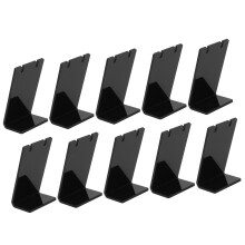 Porta orecchini organizer in acrilico nero, confezione da 10 pezzi, dimensioni 4,8x8x3 cm, esposizione bijoux