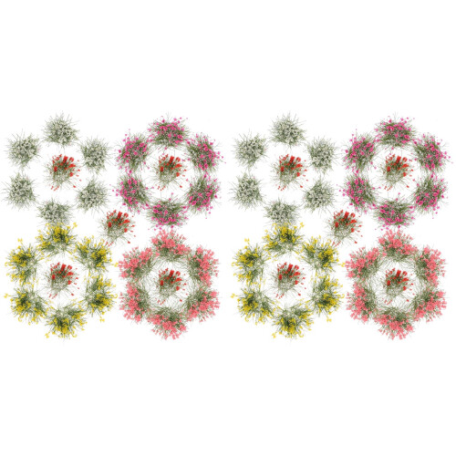 10Pcs Miniature Flower Cluster Decor with Bright 1