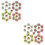 10Pcs Miniature Flower Cluster Decor with Bright 4